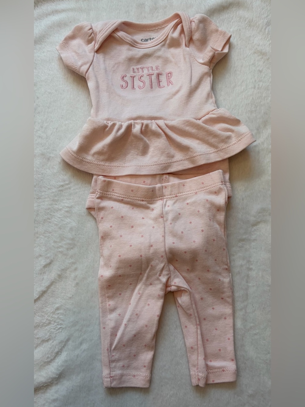 Carter's Light Pink 'Little Sister' Two-Piece Set
